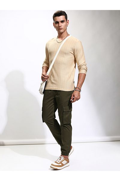 Highlander By Styli Mid Rise Slim Fit Joggers Trousers