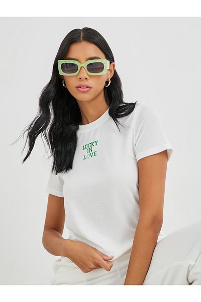 Styli Embroidered Round Neck T-Shirt