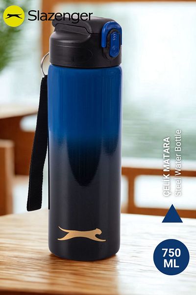 Slazenger Licensed Slazenger with Straw (304) Stainless Steel Sports Children's School 750 ml Water Bottle