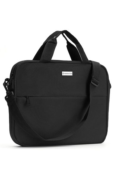zagatto Laptop bag 15.6”, black, waterproof, 2 compartments, trolley strap, front zip pocket, ZG870