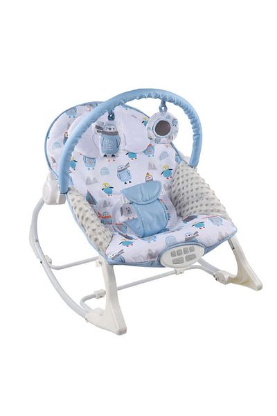 ROHS Balansoar și scaun 3 în 1 pentru bebeluși și copii RoHS 18 kg Gri-Albastru