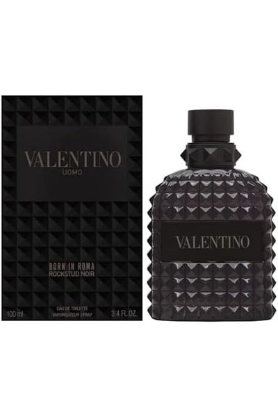 Valentino Uomo Born In Roma Rockstud Noir Eau de Toilette for Men 3.4 Fl Oz