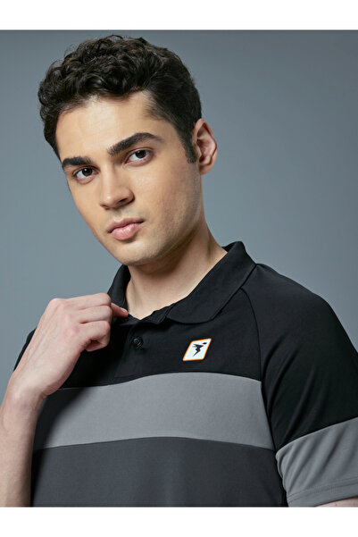 Technosport By Styli Color Block Short Sleeve Slim Fit Polo T-Shirt