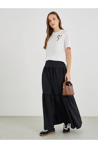 Styli Embroidered Slogan Round Neck T-Shirt