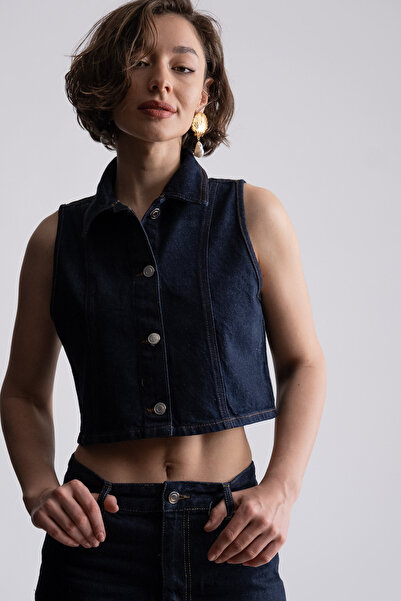 SEPANU COLLECTION Kadın Denim Yelek
