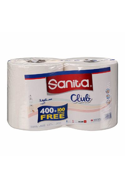 Sanita Club Dura Strong High Absorption Maxi Toilet Tissue Roll Set White 250m