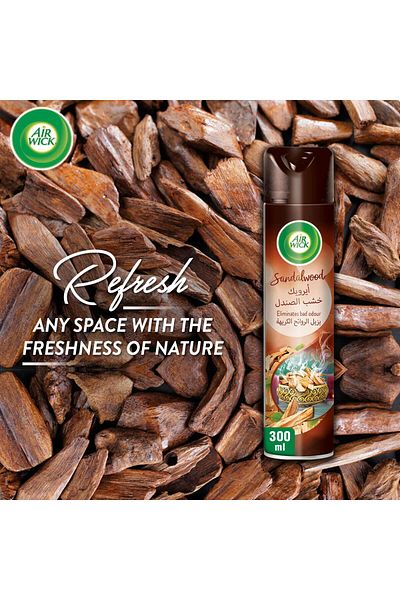 Air Wick Aerosol Sandalwood Scent 3 x 300 ml