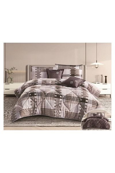 smart home Double-sided comforter set, 6-piece bedspread, 6-piece comforter with filling, 100% microfiber