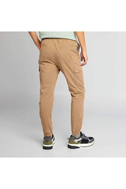 KIABI Multi-pocket stretch cotton trousers BEIGE
