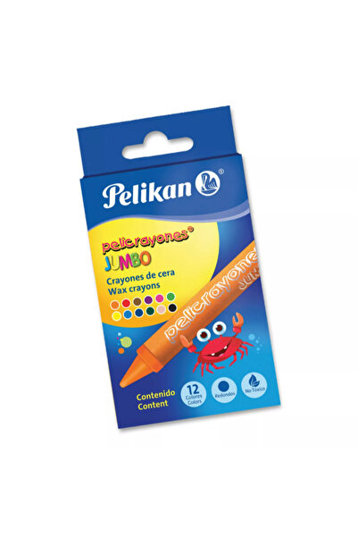 Pelikan أقلام شمع جامبو غير سامة، 12 قطعة