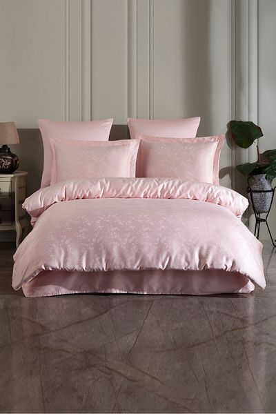 VAROL Liyosel Jacquard Duvet Cover Set Single - Eva Powder