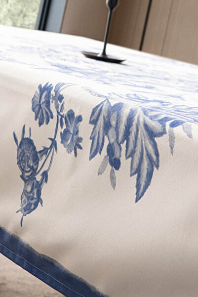 BUGİ HOME COLLECTİON Elysian Blue, Yemek Masası, Mutfak Masa Örtüsü 150x150