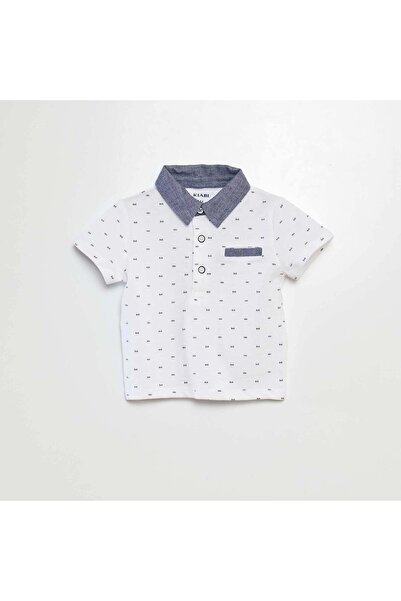 KIABI Cotton piqué polo shirt WHITE