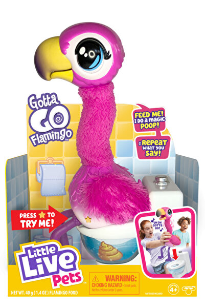 Fat Moose Jucărie interactivă Flamingo Little Live Pets - Trebuie să merg, Roz