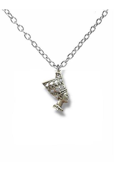 Herşey Nota Queen of the Nile – Unisex Necklace with Cleopatra Figure (60 cm Chain)