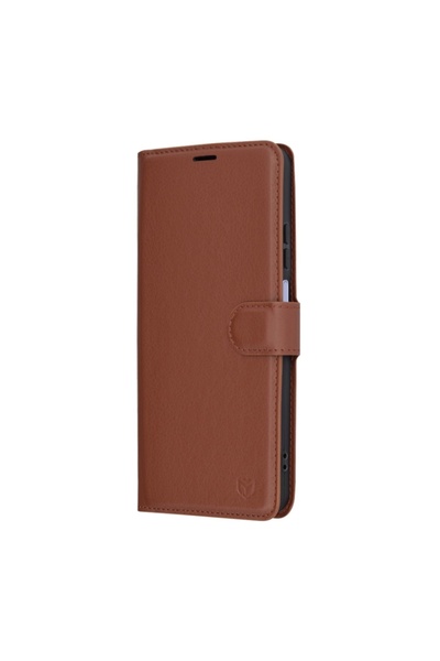 SKYDDAR INNOVATION Θήκη για Oppo A40 4G / A60 5G, Δερμάτινη θήκη τύπου βιβλίου, με εσωτερικό πορτοφόλι, σετ αυτοκόλλητων, καφέ