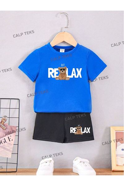 CALP TEKS Relax Printed Shorts/T-Shirt Bottom-Top Summer Set