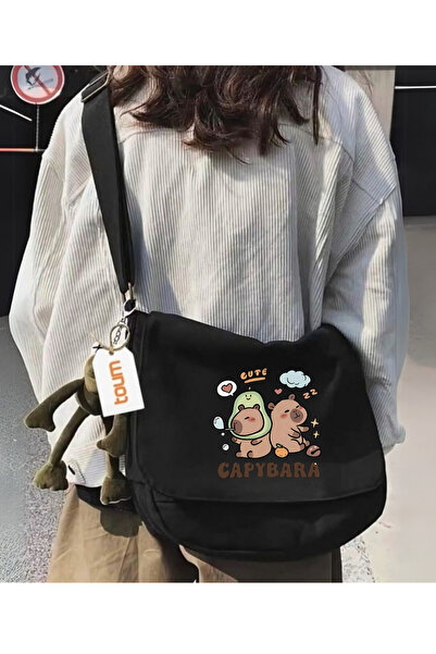 Toum Enya Jewelry Capy Bara Printed Unisex Messenger Bag