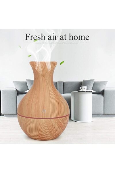 COOYA RGB Aromatherapy Humidifier, Relaxing Cool Mist with Color Changing LEDLight,130 ml,Light Wood