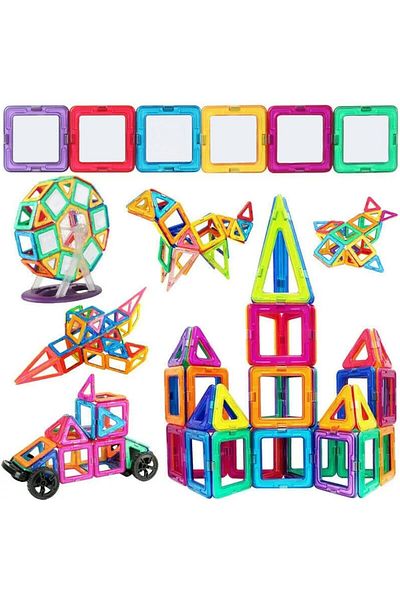 Magnetic Set of 106 magnetic educational and creative building pieces for children, SOLTOY® Magnet Construct