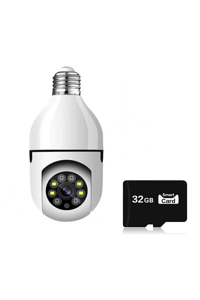 COBI SMART® Jortan IP surveillance camera, Wi-Fi HD, Smart-Bulb, Motion Sensor, 32GB memory