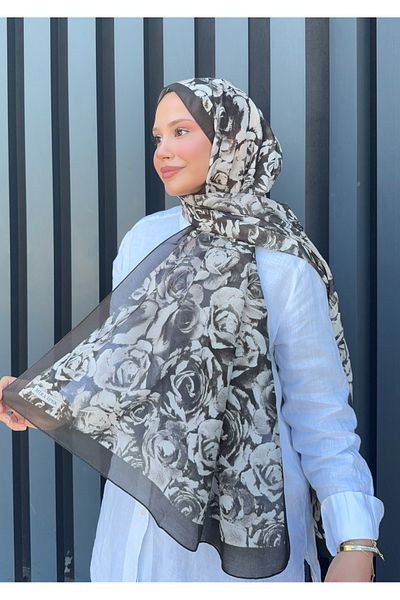 Mira İpek Retro Patterned Cotton Shawl Romantic Series