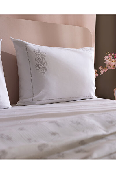 Madame Coco Rouge Double 100% Cotton Karde Printed Pique Set - Gray