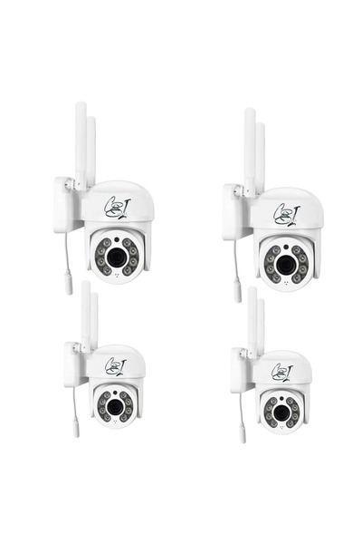 COBI SMART® Set 4 camere de supraveghere Wi-Fi IP JT-8160, rotatie 355°, Full HD 2MP