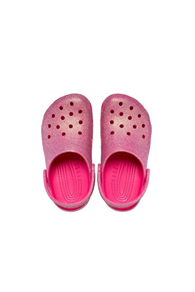 Crocs Classic Iridescent Glitter Clog K Çocuk Terlik - Fuşya
