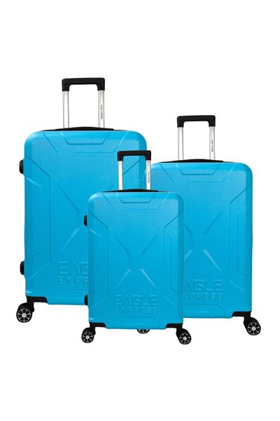 EAGLE EXPRESS 3-Piece Expedition ABS Hard Luggage Trolley Bag