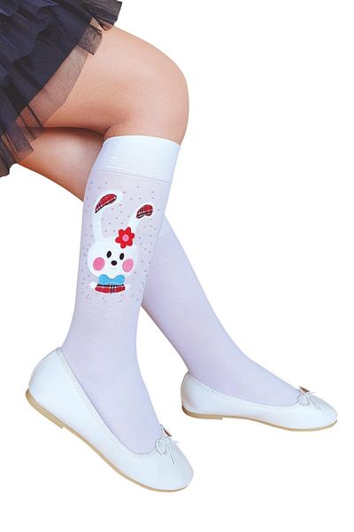 Daymod Shamrock Accessory Children's Knee High Socks White