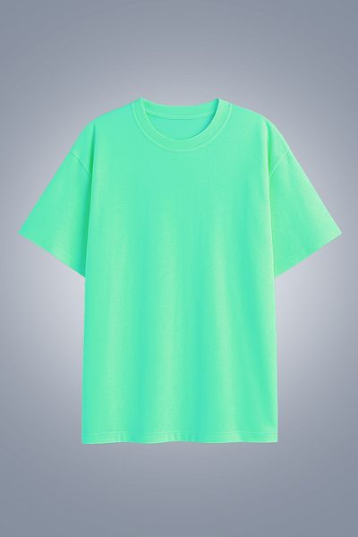 bilcee Women's Green Oversize T-Shirt 4583