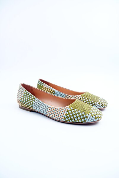 Tenau Women's Genuine Leather Evening Dress Ballerinas