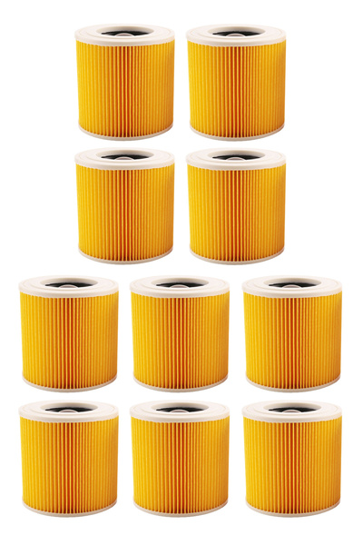 Marketto كارشر A 2105 مكنسة كهربائية متوافقة مع فلتر أسطواني 10 قطع