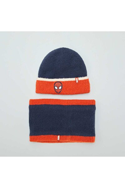 KIABI Spider-Man hat and snood set BLUE