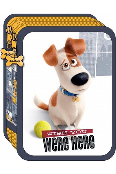 Universal PETS double pencil case, equipped, 21 cm