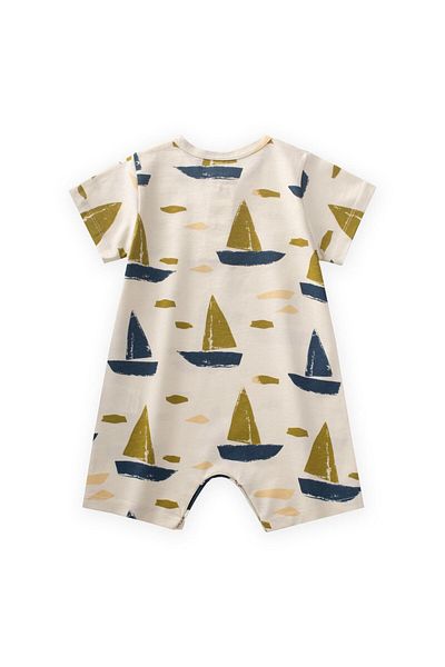Cigit Patterned Jumpsuit 0-4 Years Ecru