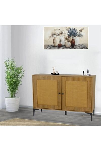 DEC13 Modern buffet cabinet with unique design, 2 doors