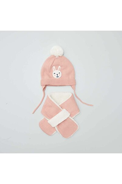 KIABI 2-piece set - Beanie + scarf set PINK