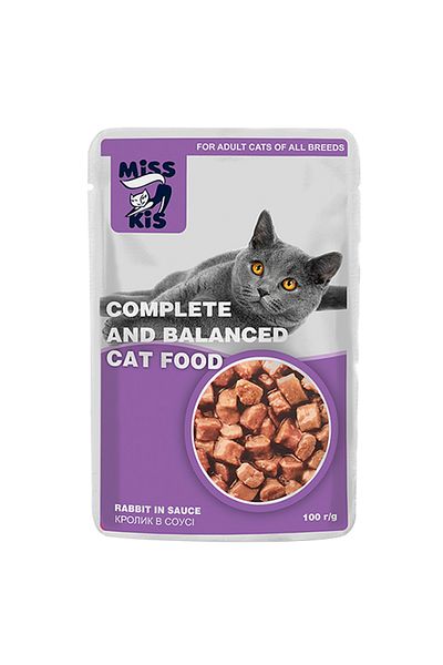 OEM Wet cat food with rabbit, Adult, Miss Kis, 100 gr