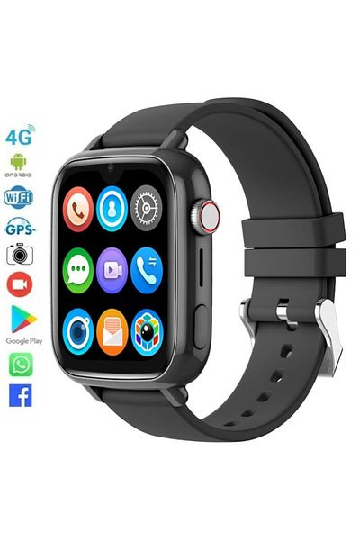 wirsen Smartwatch for Kids, 4G with GPS, WhatsApp, Video Call, SOS Button, Touchscreen IPS 1.91", Bl