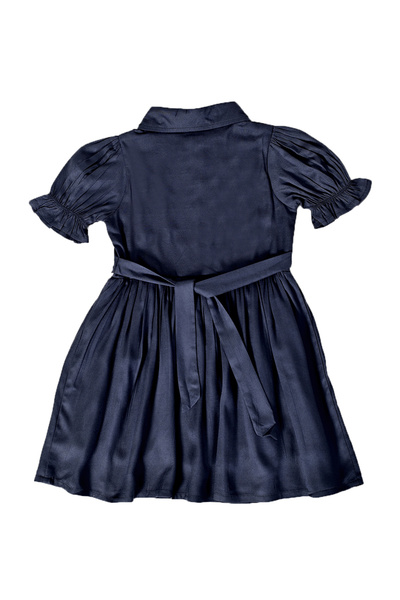 Bella Moda By Styli Embroidered Puff Sleeve Knee-Length Dress