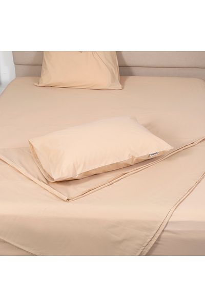 Bed N Home SA Fitted bed sheet set,100%Egyptian cotton, 250TC, light tan ,2pillowcases. 180x200cm