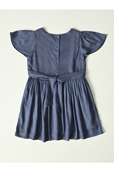 Bella Moda By Styli Embroidered Pleated Knee Length Dress