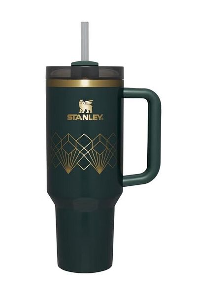 Stanley Quencher H2.0 Forrest Gloss Deco Stainless Steel Mug, 40 oz