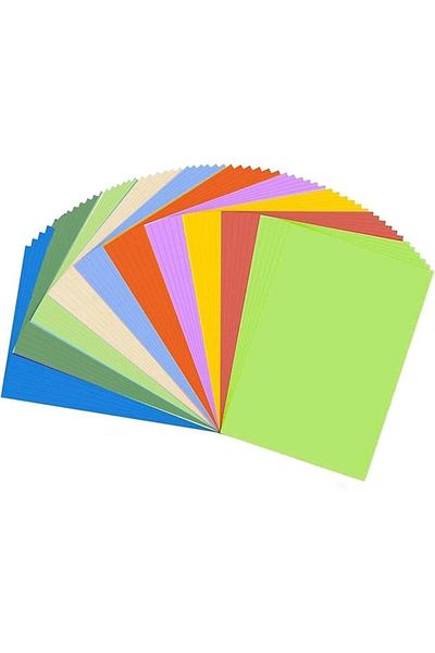 PHINDBOOKS 100 Sheets Assorted Colorful A4 Paper for Arts & Crafts