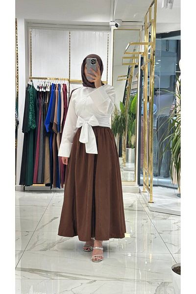 She Olive Modal Fabric Hijab Sports Skirt with Pockets