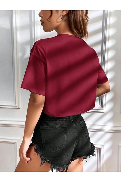 GENIUS STORE Women's T-Shirt Crop T-Shirt Printed Fit T-Shirt Balance-T-Shirt