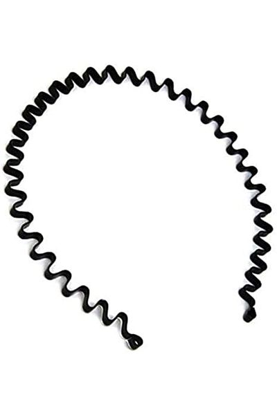 Generic Metal Comb Sports Band Long Hair Headband Black For Men and Women, One Size