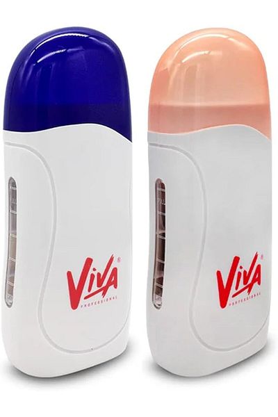 Viva Professional Depilatory Roll On Wax Heater With Cable Machine for Body Hair Removal Pink/ Blue